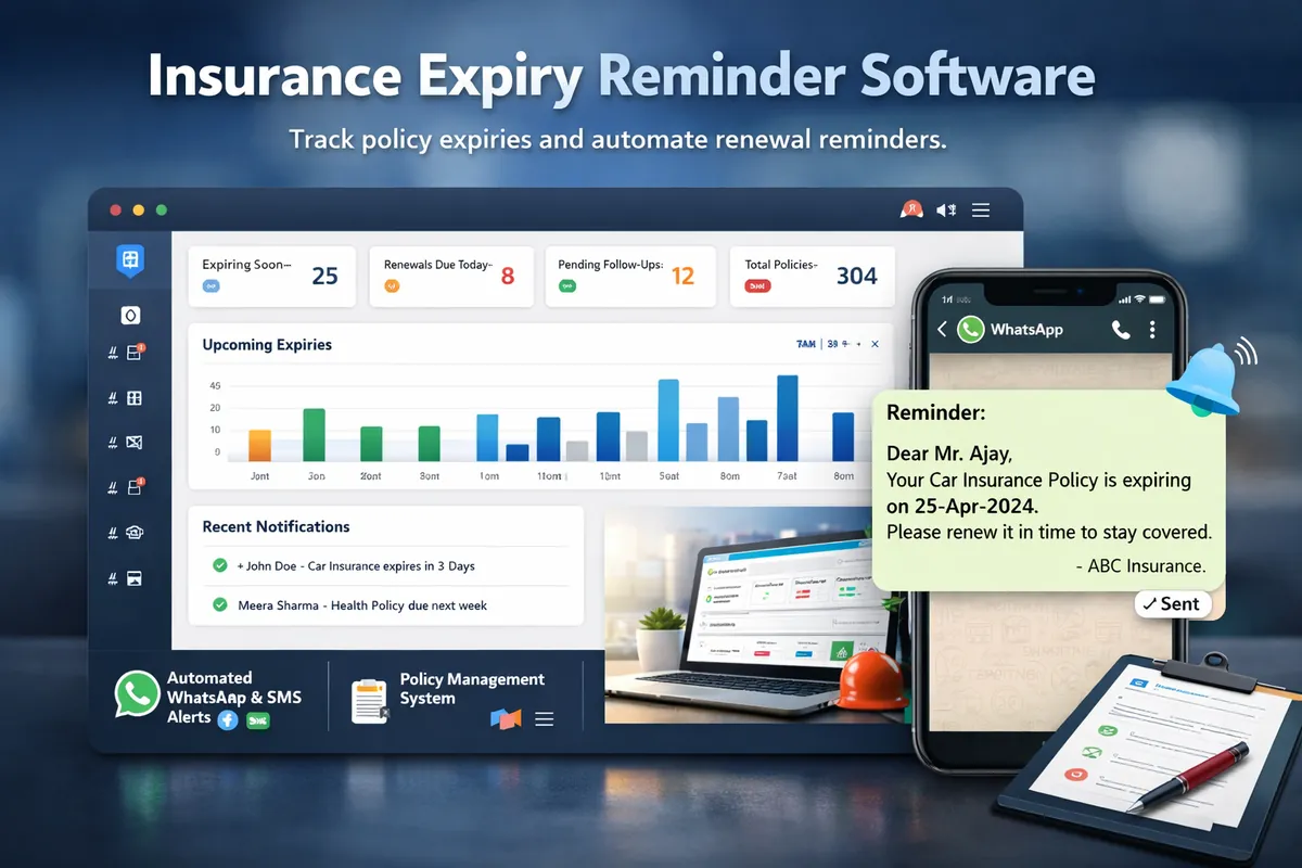 Screenshot of Insurance Expiry Reminder System